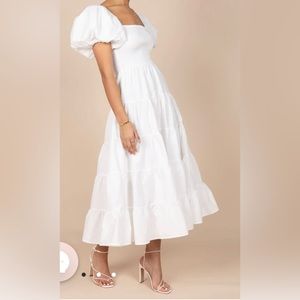 Petal & Pup white puff sleeve dress